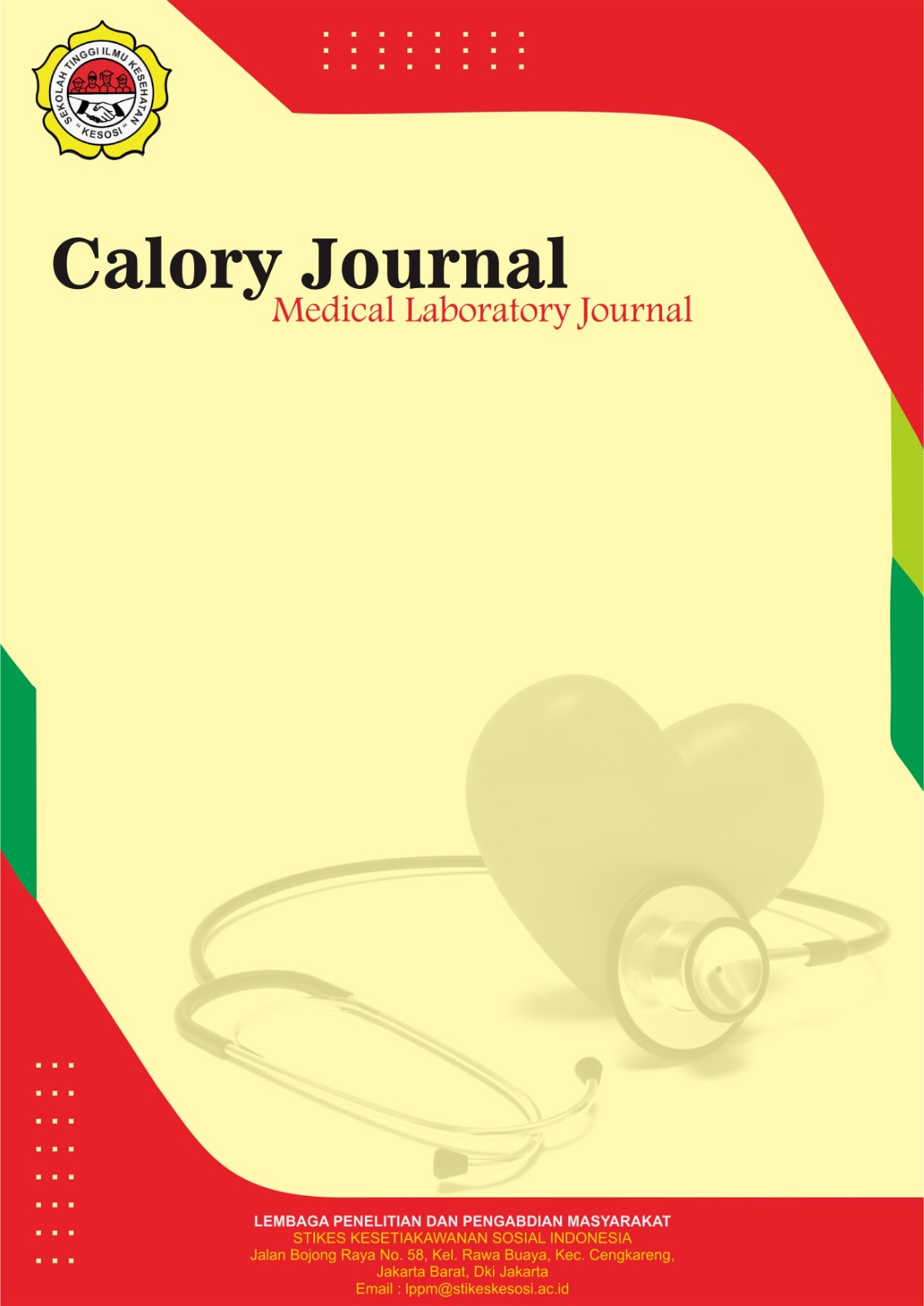 					View Vol. 2 No. 2 (2024): June : Calory Journal : Medical Laboratory Journal
				